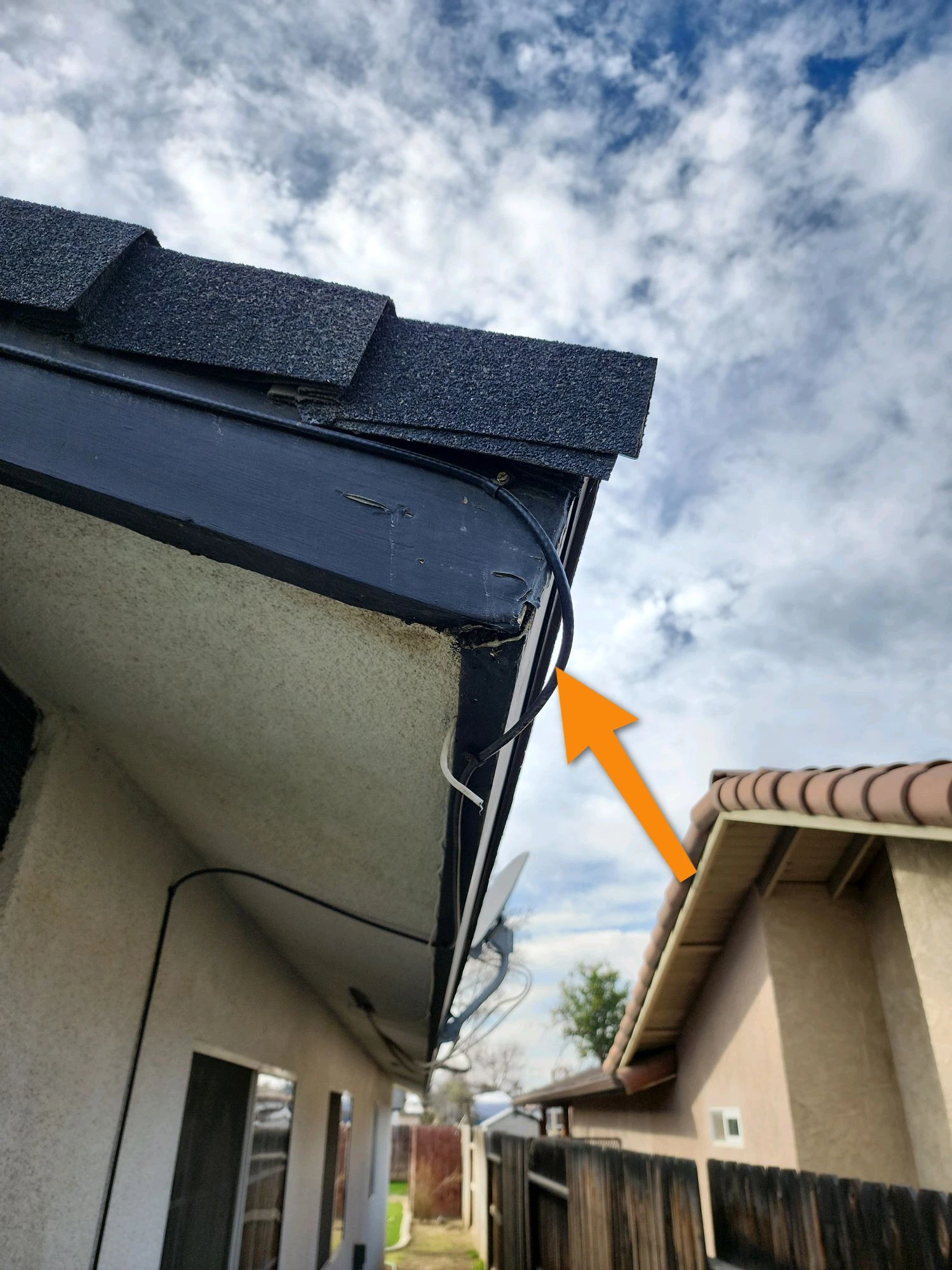 damaged corner fascia